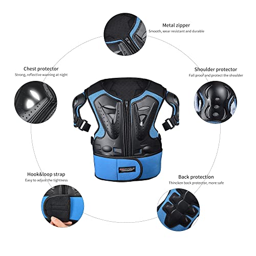 Kids Motorcycle Armor Suit with Chest Protector and Elbow Knee Pads B100