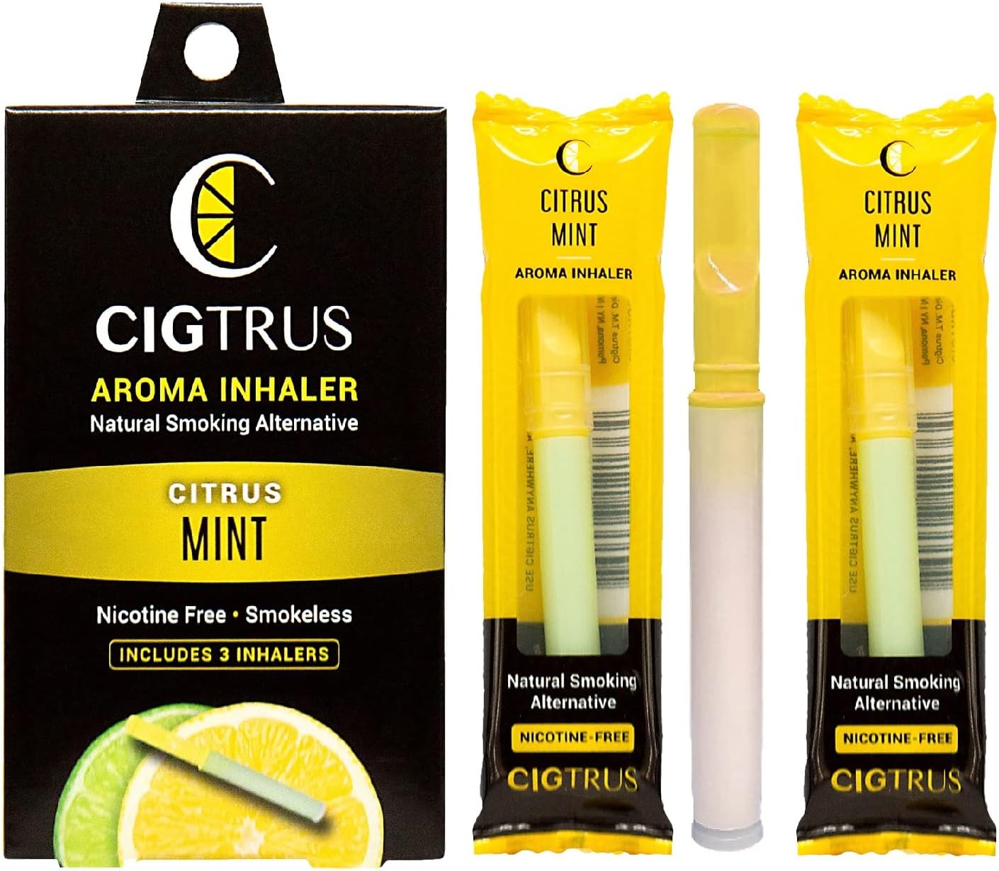 Smokeless Air Puffer, Lemon Lime & Fresh Spearmint, 6 Piece, Nicotine-Free K1712