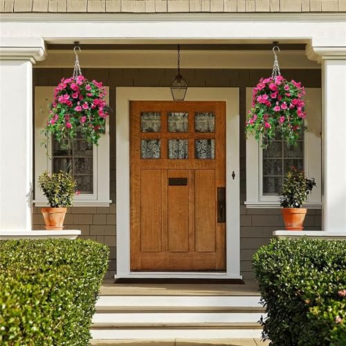 Artificial UV Resistant Outdoor Morning Glories for Hanging Decor I712