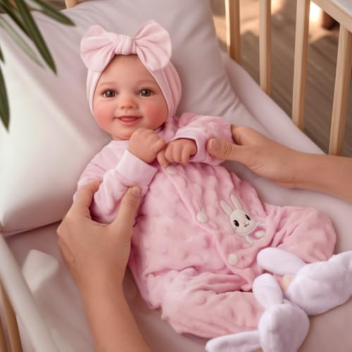 Reborn Baby Doll Sunny - 17 Inch Soft Vinyl Realistic Poseable Doll with Accessories L43468