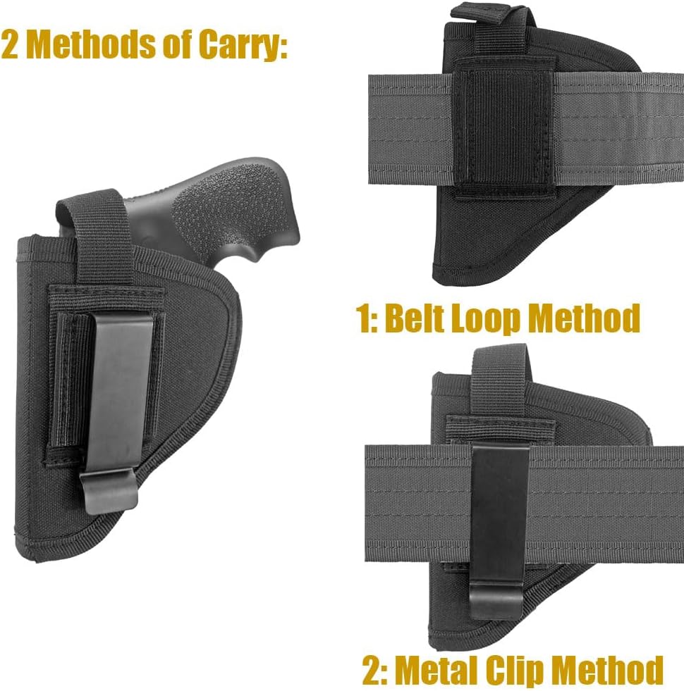 Outside Waistband Revolver Holster with Belt Clip W3576