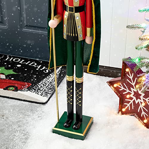 Wooden Nutcracker Decoration 42 Inch Christmas Indoor Outdoor C418758