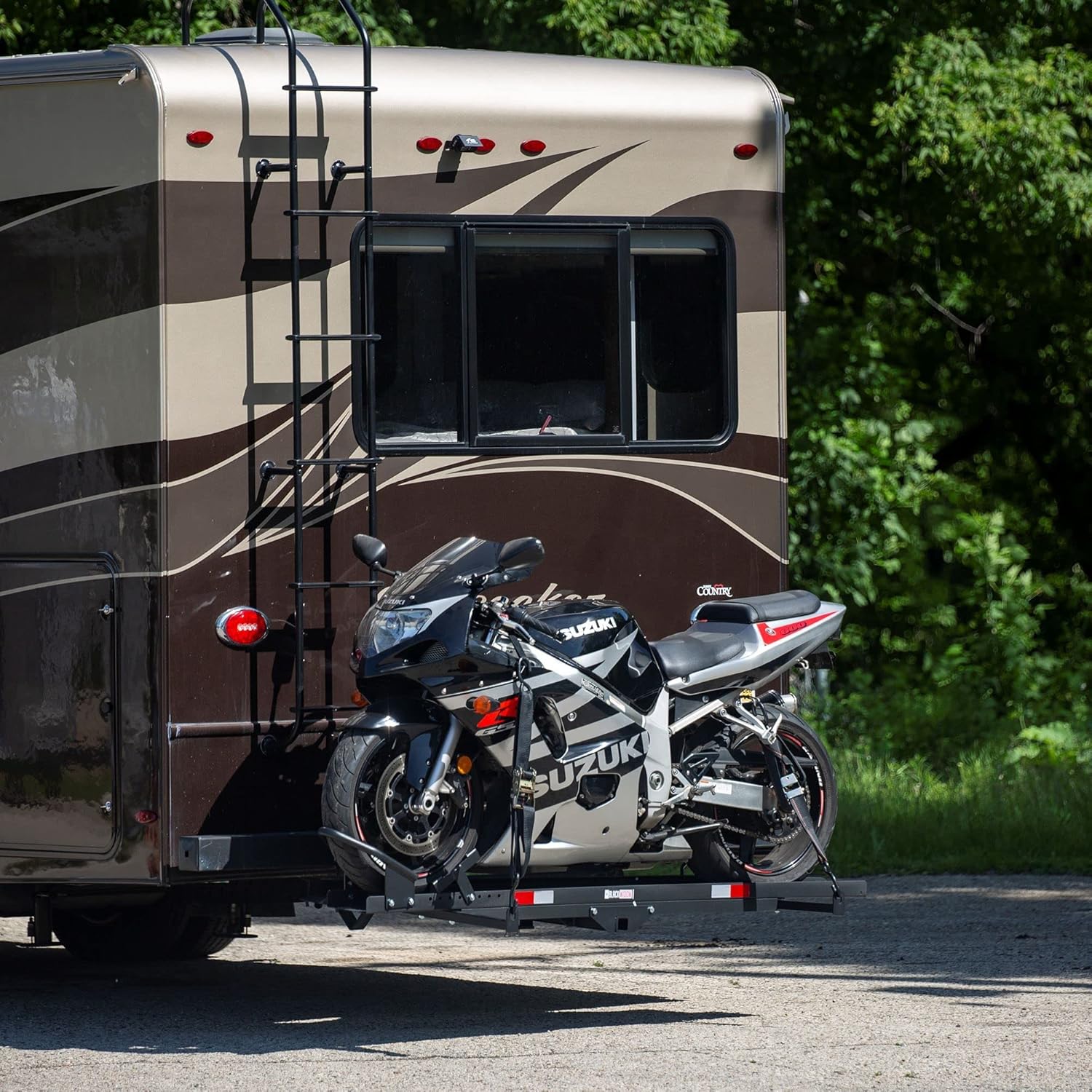 Steel Motorcycle Carrier for RVs, 400 lb Capacity P52090