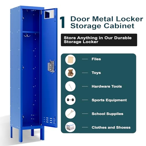 Metal Cabinet with Lockable Door for Office, Gym, School, Home A290