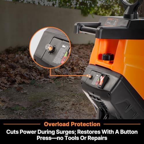 Electric Wood Chipper Shredder 15-Amp 1.8-Inch Cutting Diameter L9322