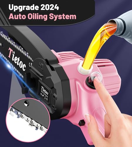 6 Inch Mini Electric Chainsaw Cordless Battery Powered, Hand Held Saw for Wood Trimming V216130