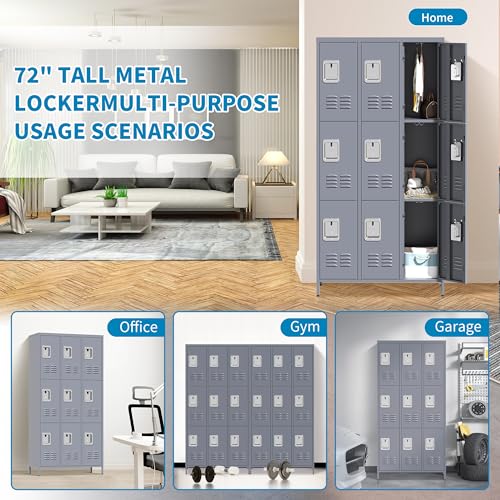 Metal Lockers with Shelves 72" H for Employees C448234