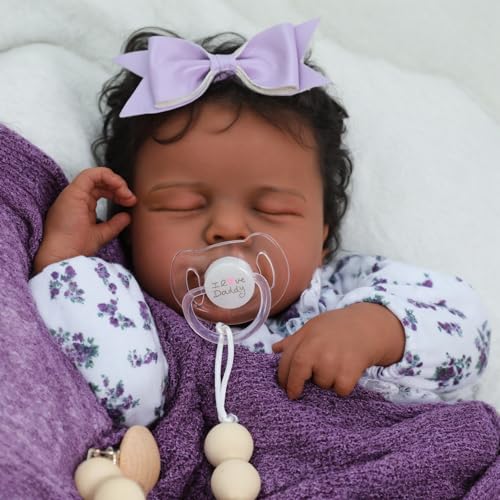 20 Inch Realistic Newborn Baby Dolls African American Gift for Kids Age 3 D188