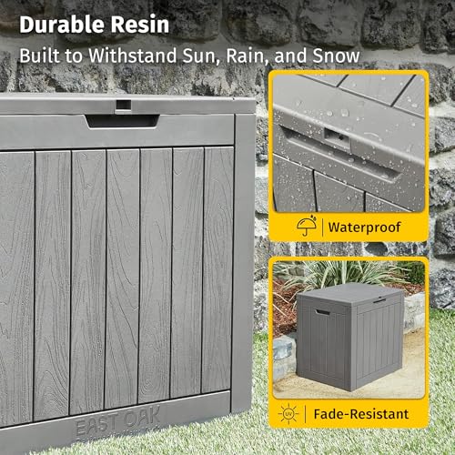 Outdoor Storage Box 31 Gallon Waterproof Resin Deck Box V3075