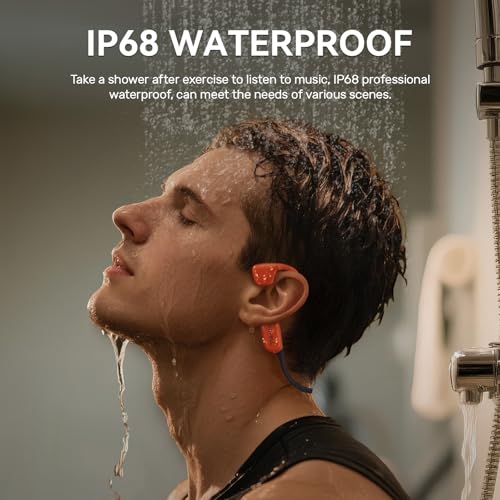Open-Ear Bone Conduction Sports Headphones, IP68 Waterproof, 32G Memory X422
