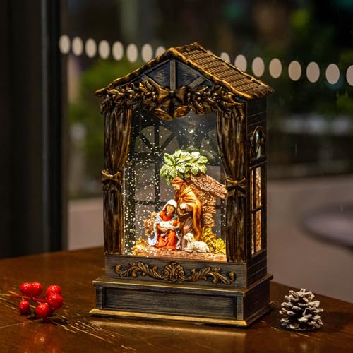 Nutcracker Snow Globe Lantern with Music and Timer Z50315