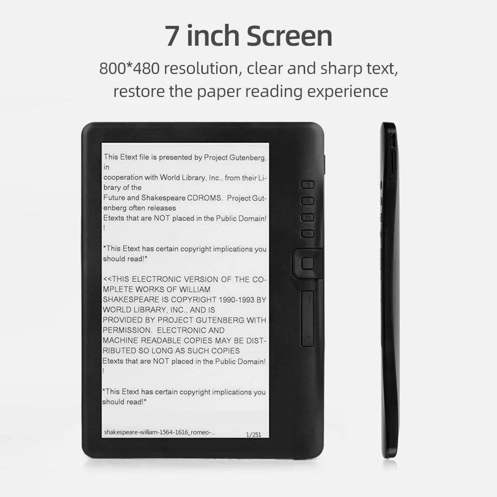 Portable E-book Reader 7 inch with 8GB Memory Q5199