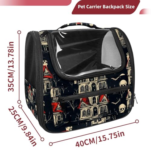 Halloween Cat Backpack Carrier, Breathable Bubble Pet Backpack R5452