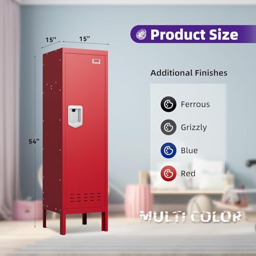 5-Door Steel Storage Locker with Hooks and Card Slots M92401