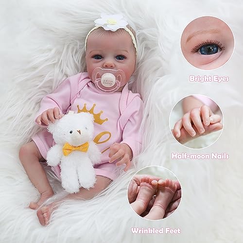 20 Inch Realistic Reborn Baby Doll in Green Outfit with Accessories B700