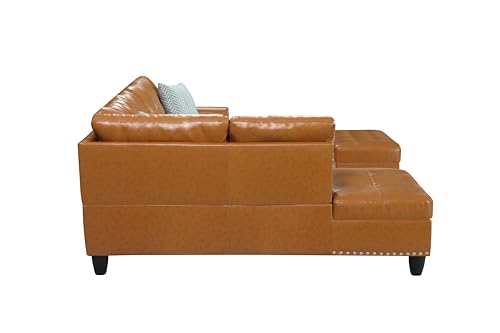 4-in-1 Convertible L Shaped Couch with Pull Out Bed and Storage Z983
