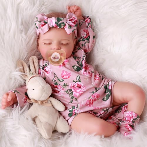 Lifelike Reborn Baby Doll 20 Inch Sleeping Newborn Soft Body Girl with Accessories Q690719