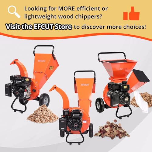 7HP Gas Powered Wood Chipper Shredder Mulcher, 3 Inch Max Capacity B98626