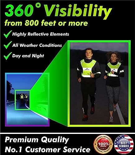 Reflective Vest for Running, Walking, Cycling with Bands and Bag H320359