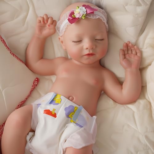 Lifelike Reborn Baby Doll 16 Inch Sleeping Baby Girl with Feeding Kit S409156
