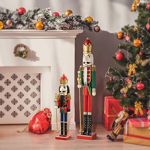 Wooden Nutcracker Decoration 42 Inch Christmas Indoor Outdoor C418758