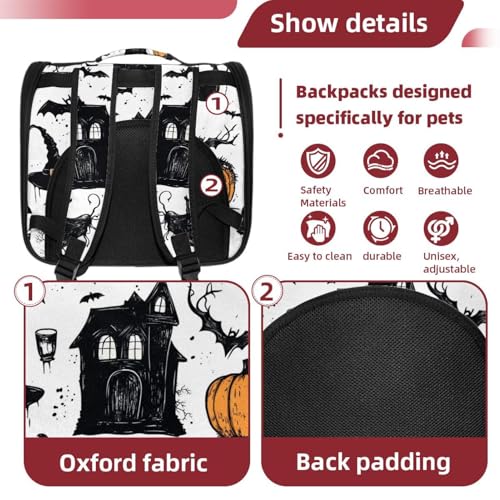 Halloween Pet Carrier Airline Approved for Small Medium Dogs Cats S688252