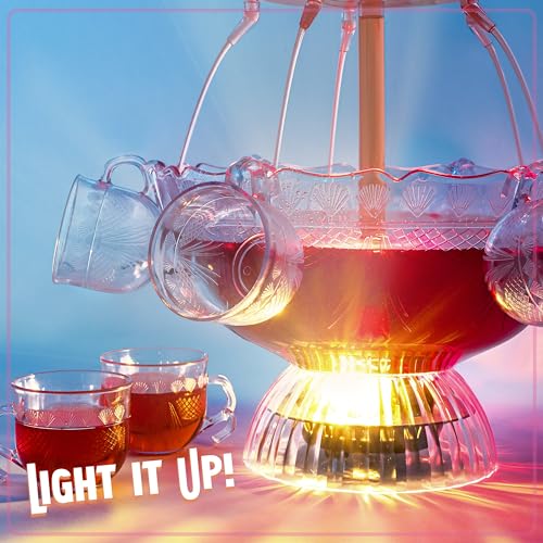 3-Tier Lighted Party Fountain with LED Base, 1.5 Gallons, 8 Cups B50564