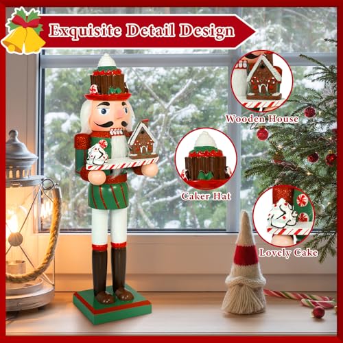 Gingerbread Chef Nutcracker Wooden Christmas Decorations L619768
