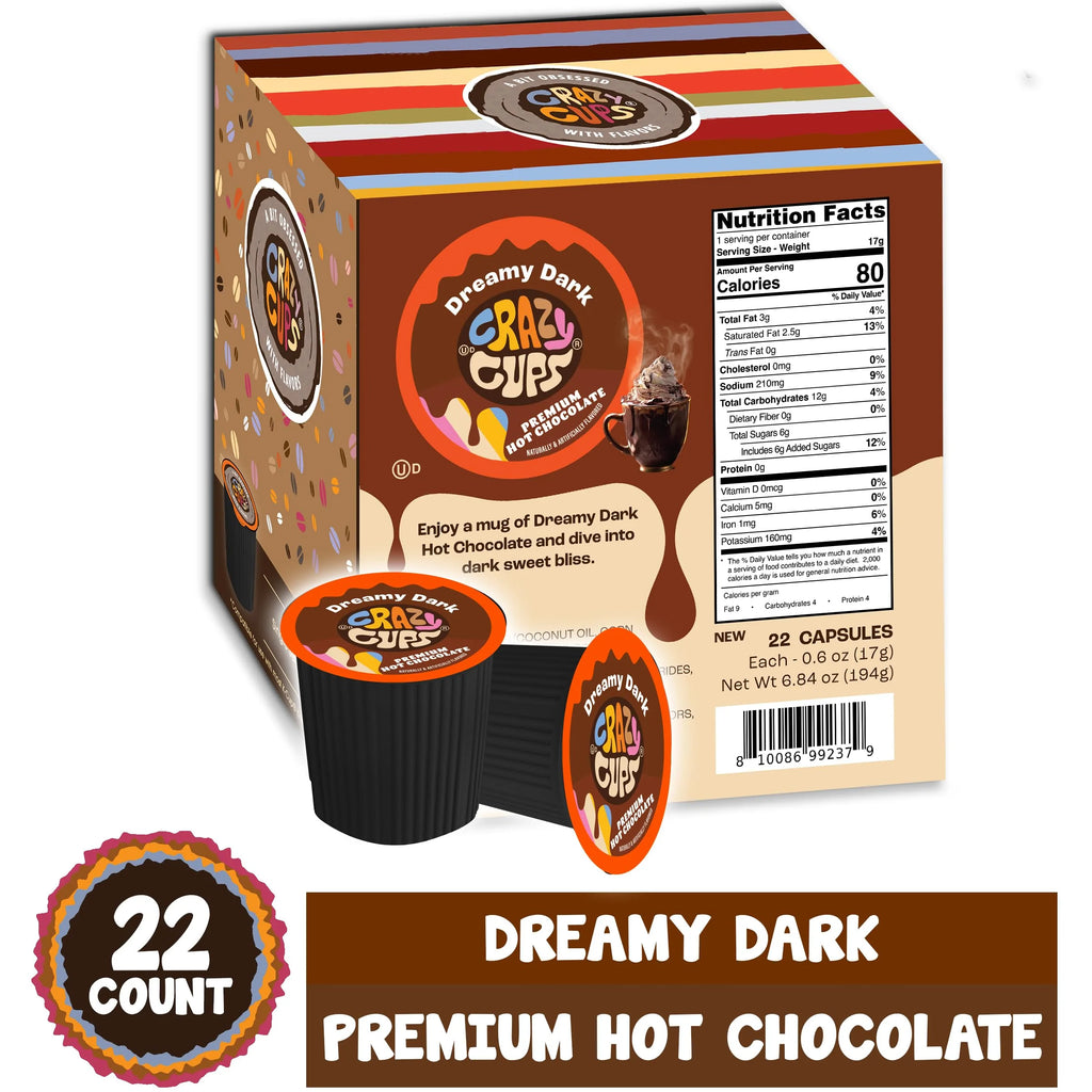 Dreamy Dark Chocolate Hot Cocoa Pods for Keurig Brewers, 22 Count N511
