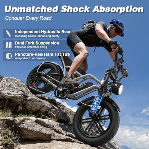 Electric Bike 750W for Adults, 65+ Miles Range, 25 MPH, Full Suspension G94813