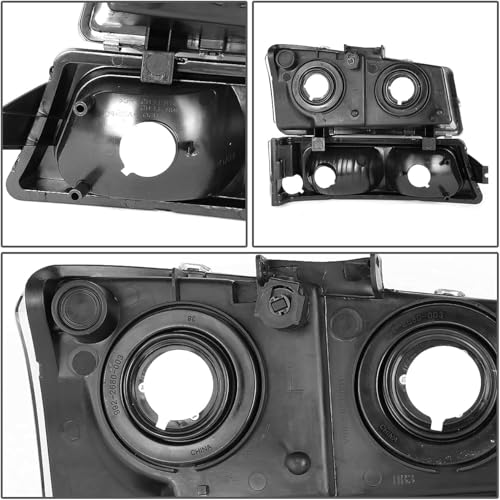 Headlights Assembly with LED Sequential Signal for Chevy Silverado Avalanche 2003-2006, Black Housing V223796