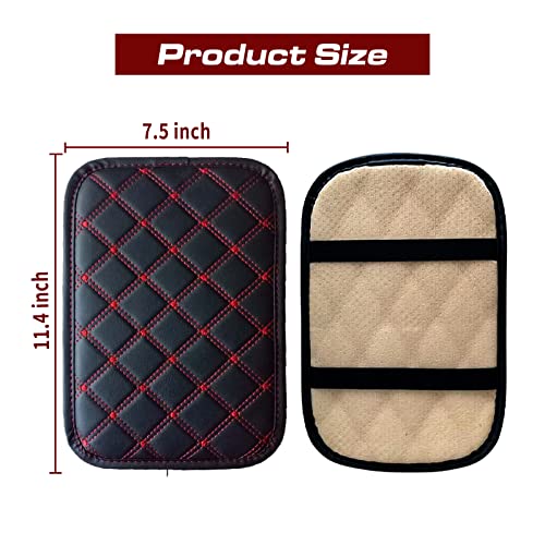 Car Center Console Cover, Waterproof PU Leather Armrest Protector, Anti Slip Pad for Car SUV Truck D199