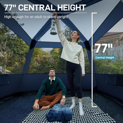 6 Person Instant Cabin Tent with Vestibule, Water-Resistant J5364