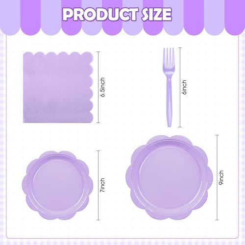 Ivory Paper Plates and Napkins Set for 50 Guests, Disposable Tableware with Utensils M509
