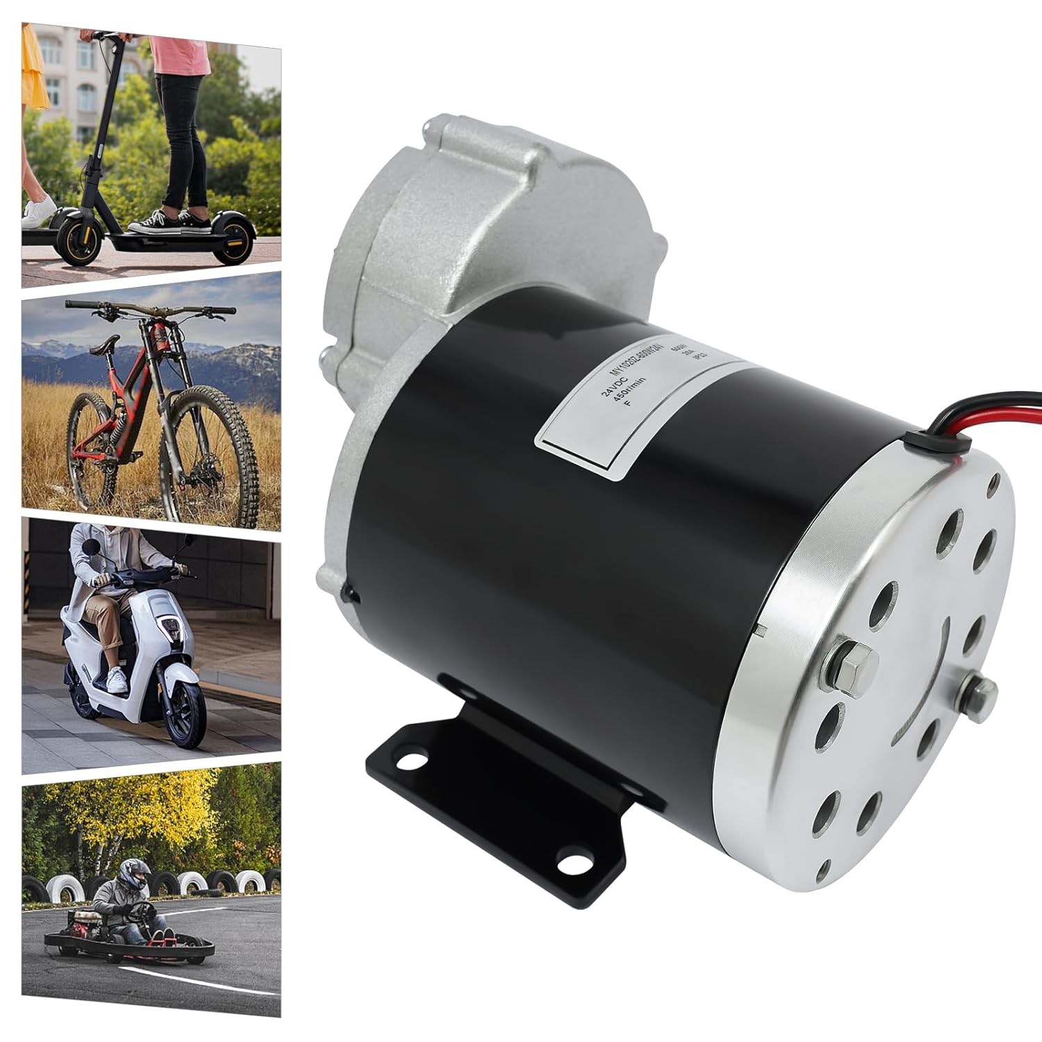 Brushed DC Gear Motor 450RPM 600W 24V for Bicycle Scooter M546
