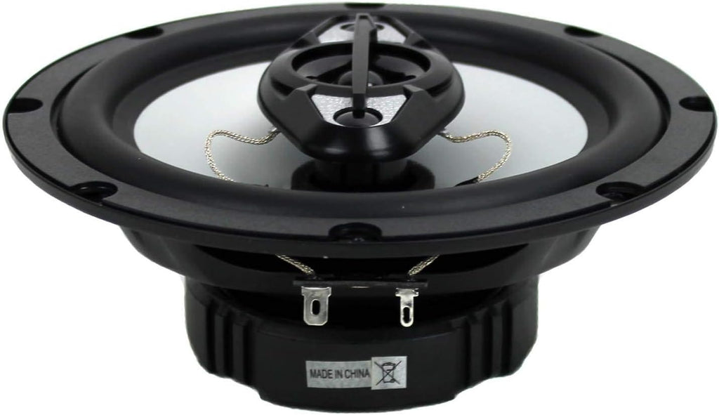 6.5" 400W 4-Way Car Audio Coaxial Speakers, Black (6 Speakers) W4133