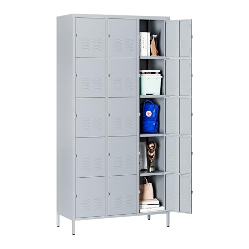 3-Door Blue Steel Storage Locker for Office, School, Gym C68898