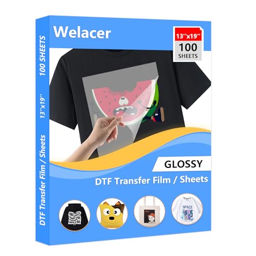 100 Sheets A4 Double Sided DTF Transfer Film Paper for Inkjet Printer E196039