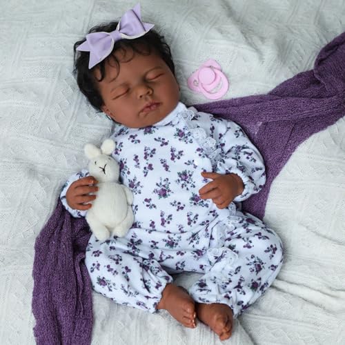 20 Inch Realistic Newborn Baby Dolls African American Gift for Kids Age 3 D188