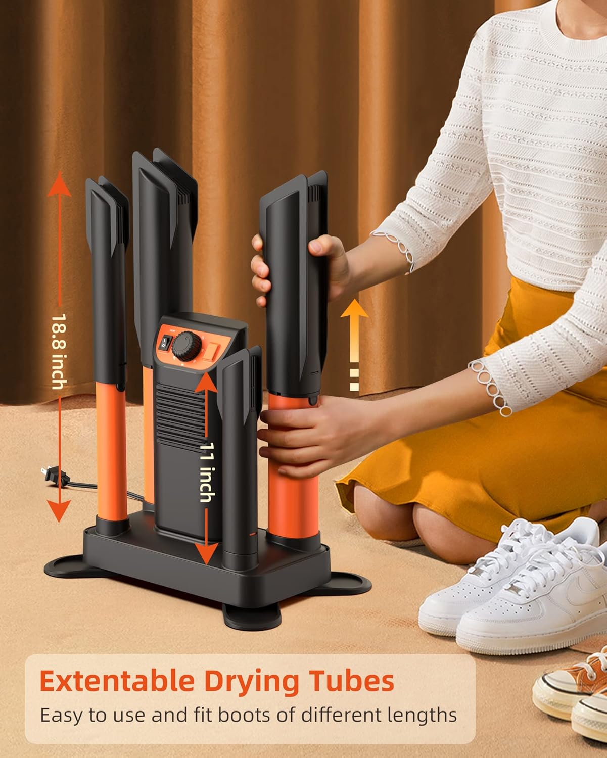 Boot Dryer for Shoes, Gloves & Helmets with Heat Blower and Timer A8678