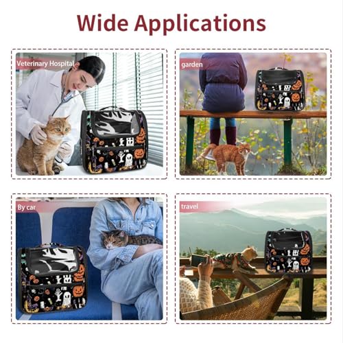 Halloween Pet Carrier Airline Approved for Small Medium Dogs Cats S688252