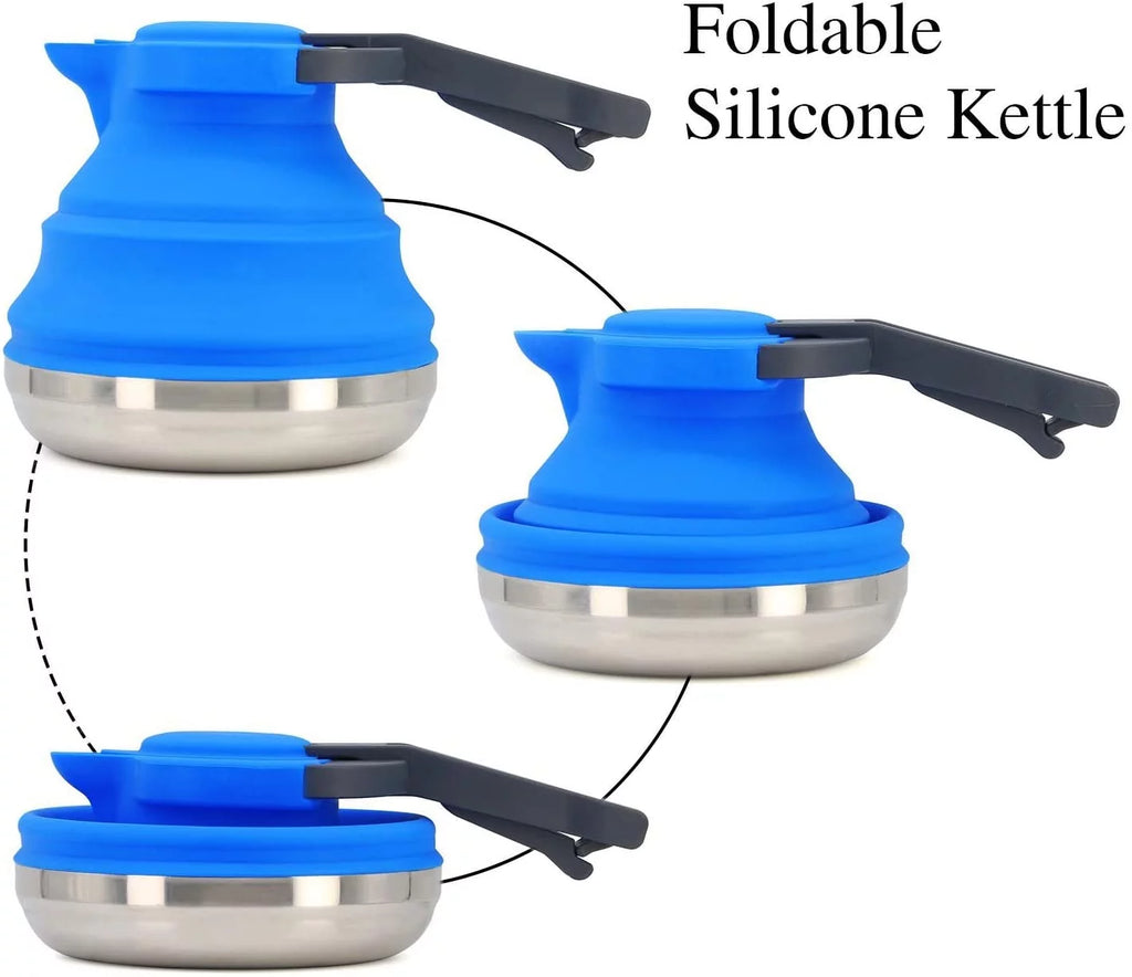 Collapsible Camping Kettle for Hiking Travel, 42 oz, Blue K41150