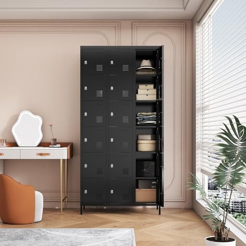 Steel Lockers for Employees, Lockable Storage Cabinet with Assembly X270