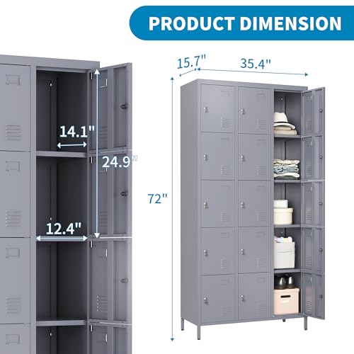 Steel Lockers for Employees, Lockable Storage Cabinet with Assembly X270