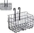 Folding Front Bicycle Basket Steel Black