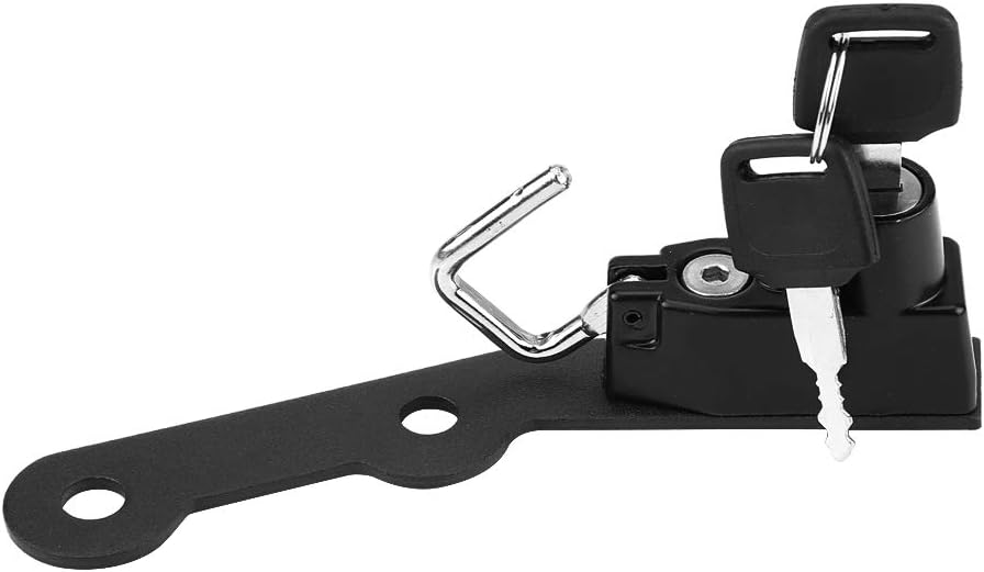 Motorcycle Helmet Lock, Alloy Mount Hook Keys Locking Set Anti-Theft Security Lock F4285