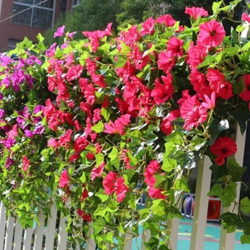 26in UV Simulation Artificial Flower, 24 Bunches Outdoor Fake Petunias J835979