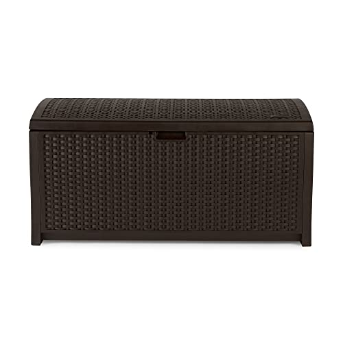 Outdoor Storage Box 73 Gallon Waterproof Deck Box with Lockable Lid W104830