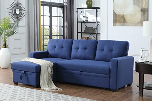 4-in-1 Convertible L Shaped Couch with Pull Out Bed and Storage Z983
