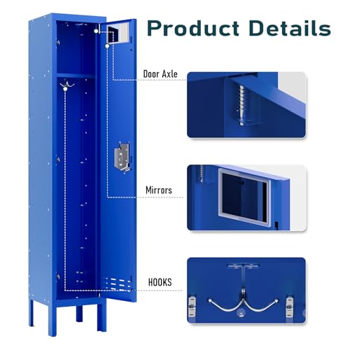 Metal Cabinet with Lockable Door for Office, Gym, School, Home A290